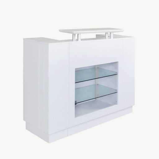 J&A Salon Reception Desk with Display & Granite Top