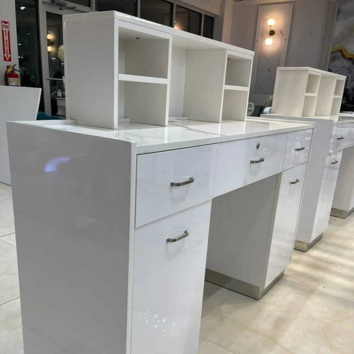 LUX V550 Reception Front Desk Marble Design With Led