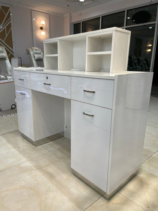 LUX V550 Reception Front Desk Marble Design With Led