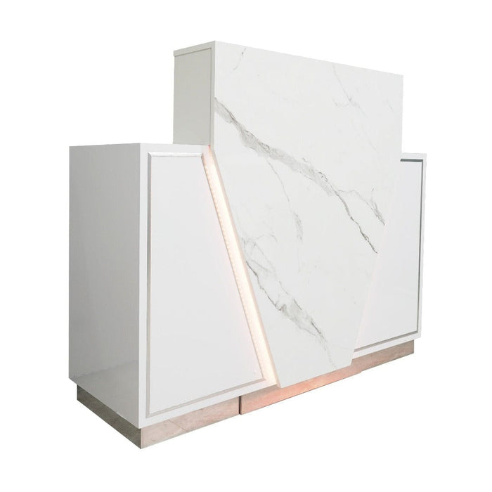 LUX V550 Reception Front Desk Marble Design With Led
