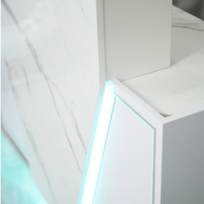 LUX V550 Reception Front Desk Marble Design With Led