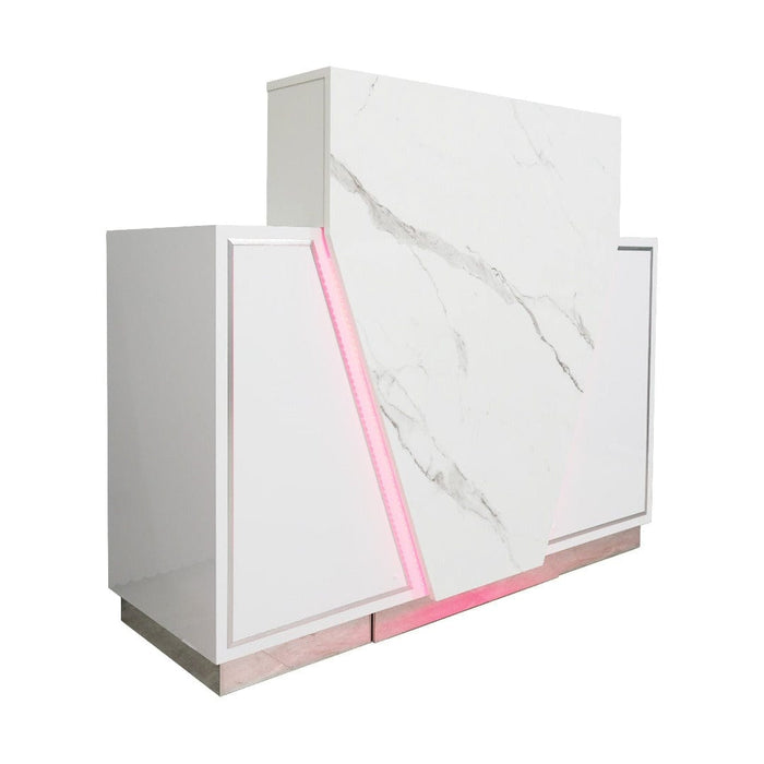 LUX V550 Reception Front Desk Marble Design With Led