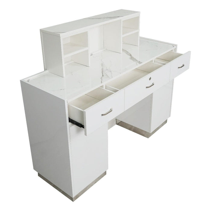 LUX V550 Reception Front Desk Marble Design With Led