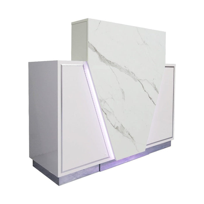 LUX V550 Reception Front Desk Marble Design With Led