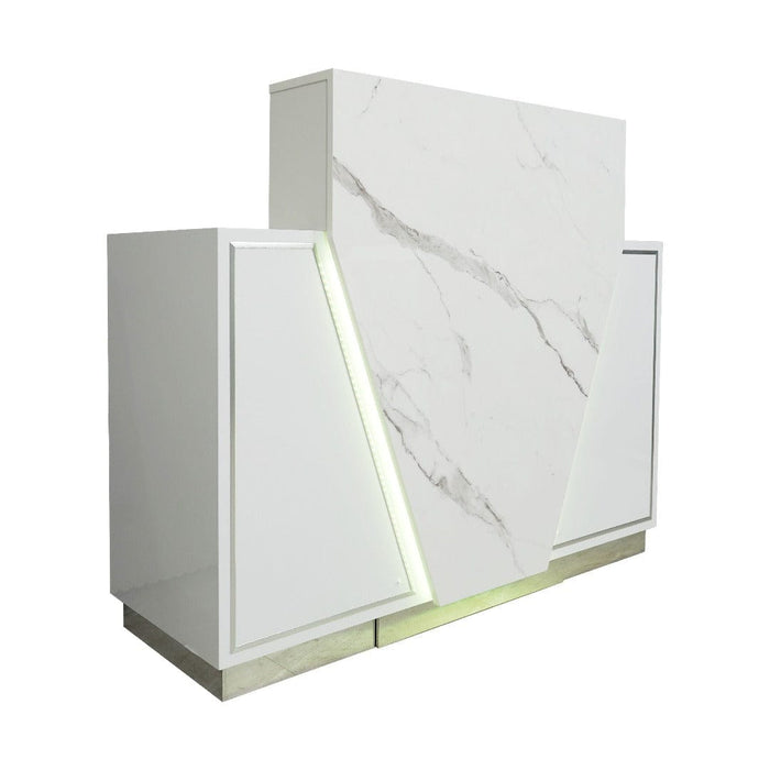 LUX V550 Reception Front Desk Marble Design With Led