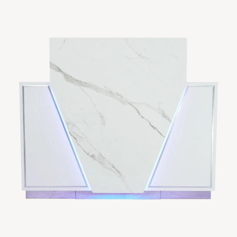 LUX V550 Reception Front Desk Marble Design With Led