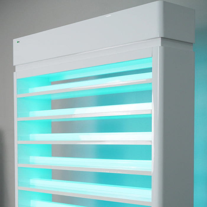 LUX M2 Double Side Access Polish & Powder Rack With Drawers